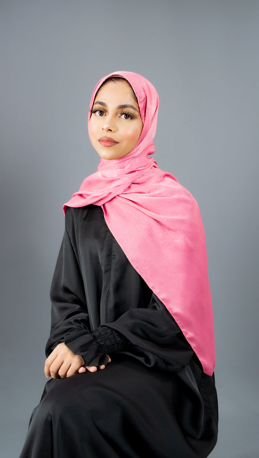 Satin Hijab - Barbie Pink
