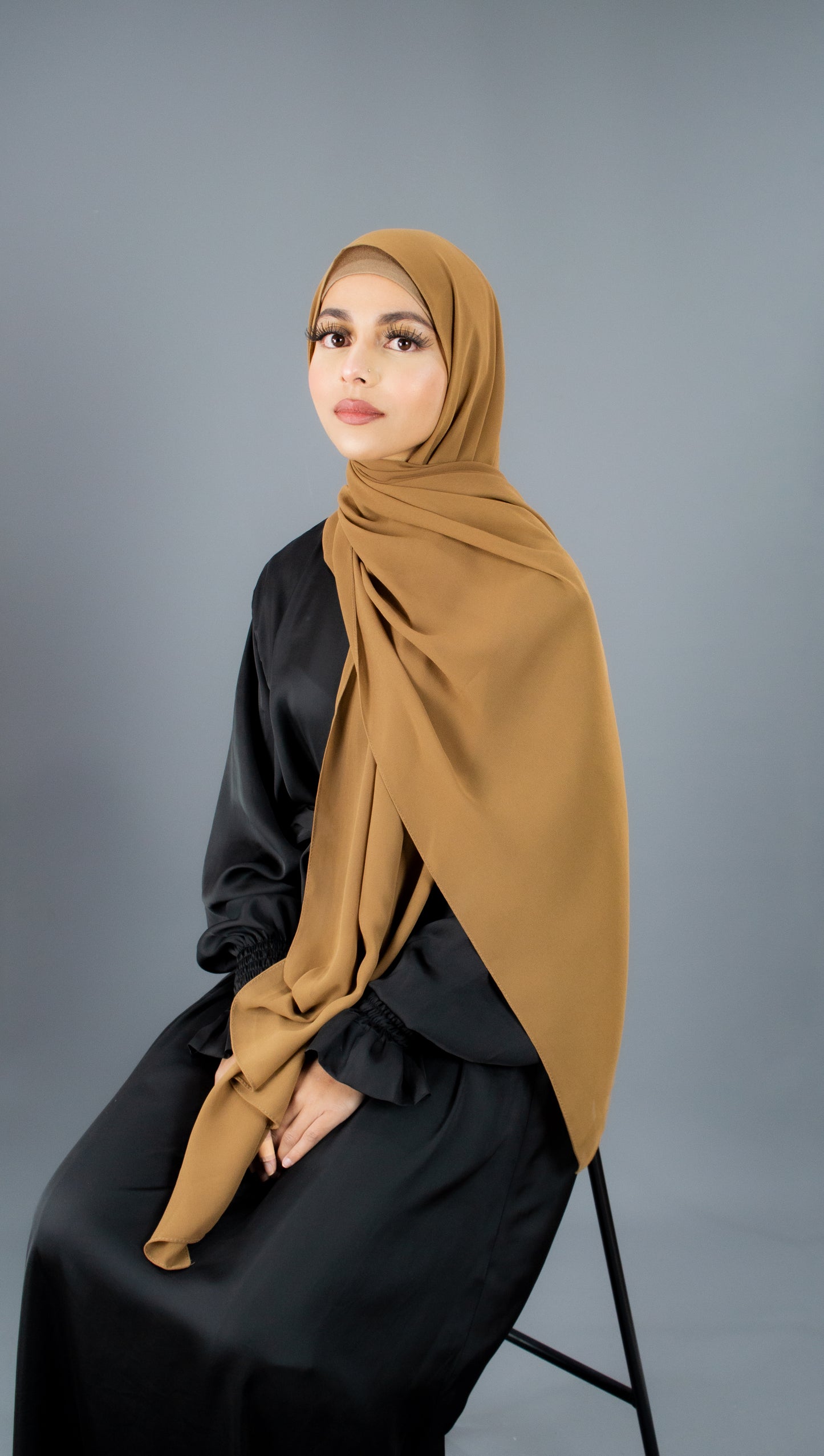 Abayas London Chiffon Hijab Peanut