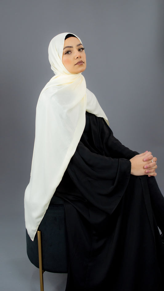 Satin Hijab - Ivory