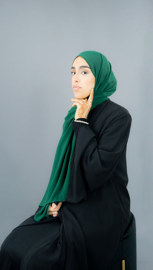 Chiffon Hijab - Bottle Green