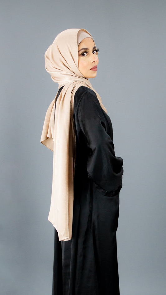 Satin Hijab - Nude