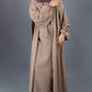 Elastic Sleeve Abaya Set Skin